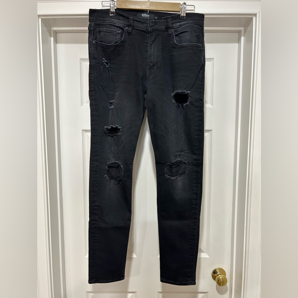 Men’s Size 33 Black Hudson Los Angeles Zack Skinny jeans